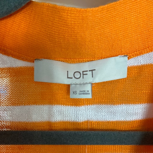 Loft short sweater orange striped - Picture 2 of 3